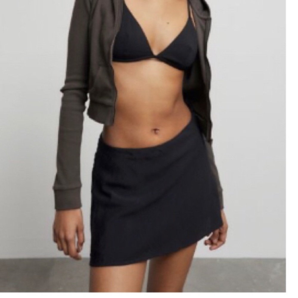 Black mini skirt